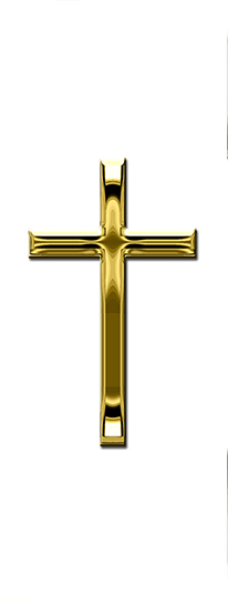 D PL SHEF 510 GD ET Gold Single Cross on White  PROOF